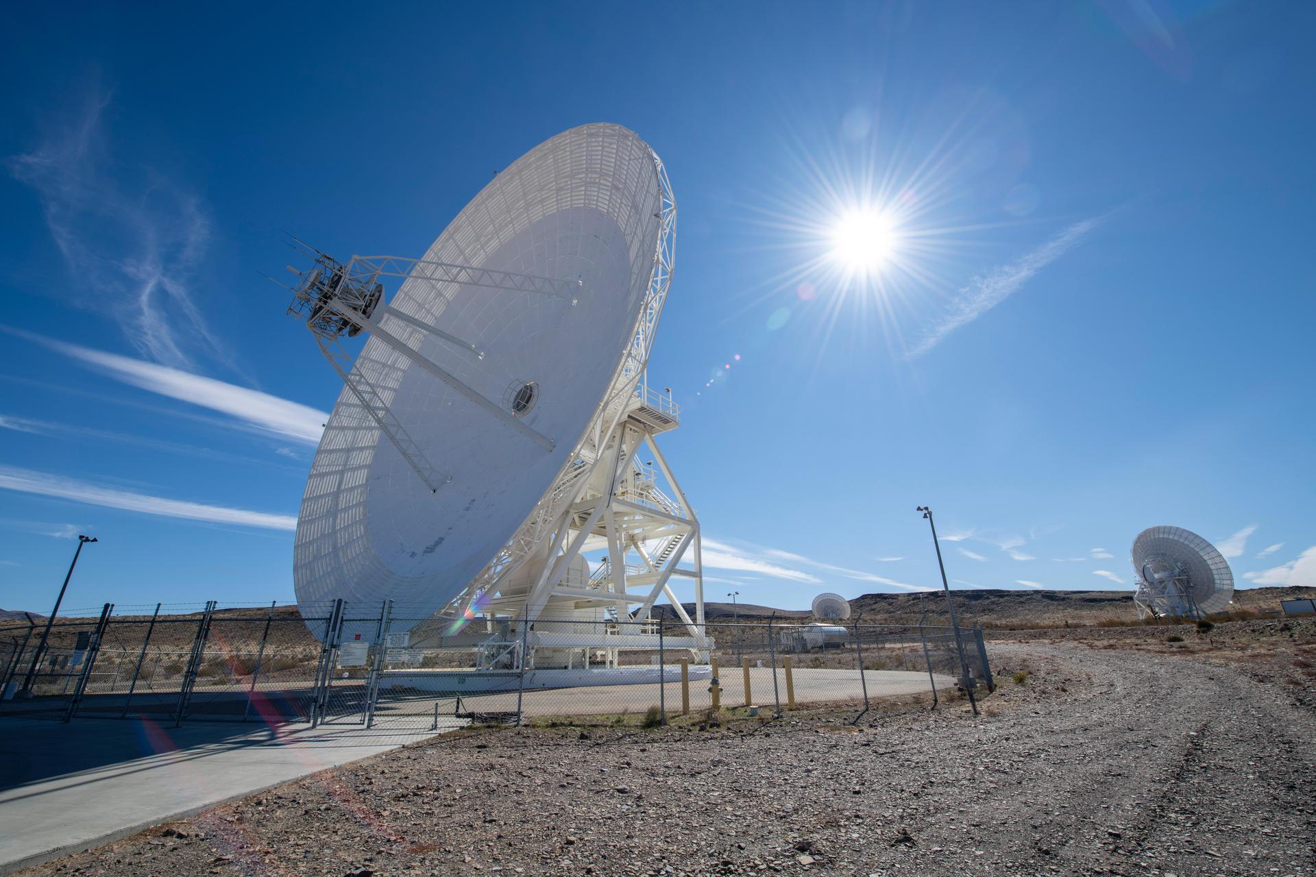 NASA Deep Space Network antenna dishes at Goldstone, California