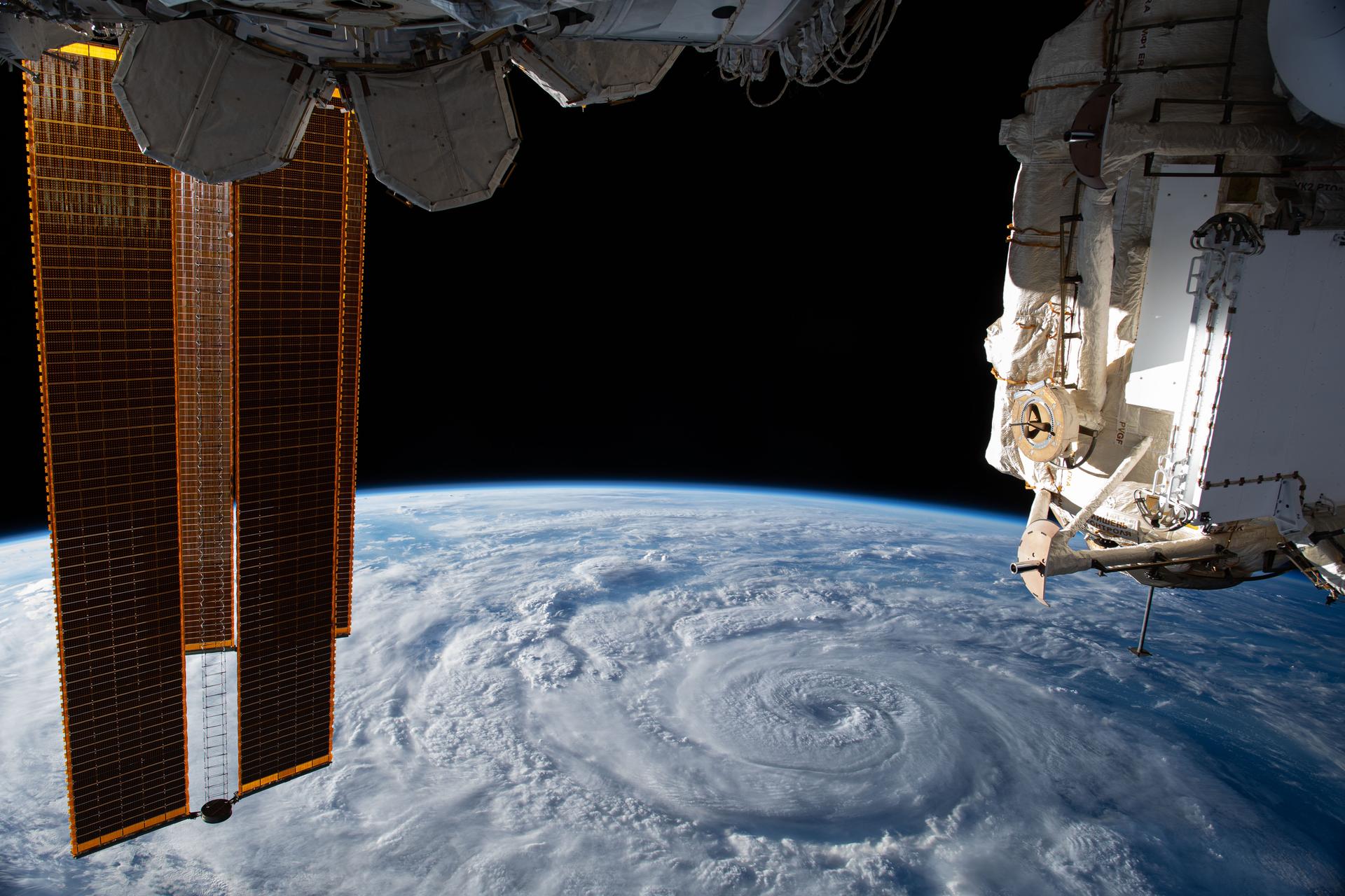 Hurricane Genevieve photographed from the International Space Station